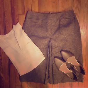 Jones New York Bronze/Gold Speckled Wool Skirt